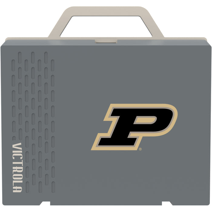 Victrola Re-Spin Sustainable Bluetooth Suitcase Record Player with Purdue Boilermakers Primary Logo