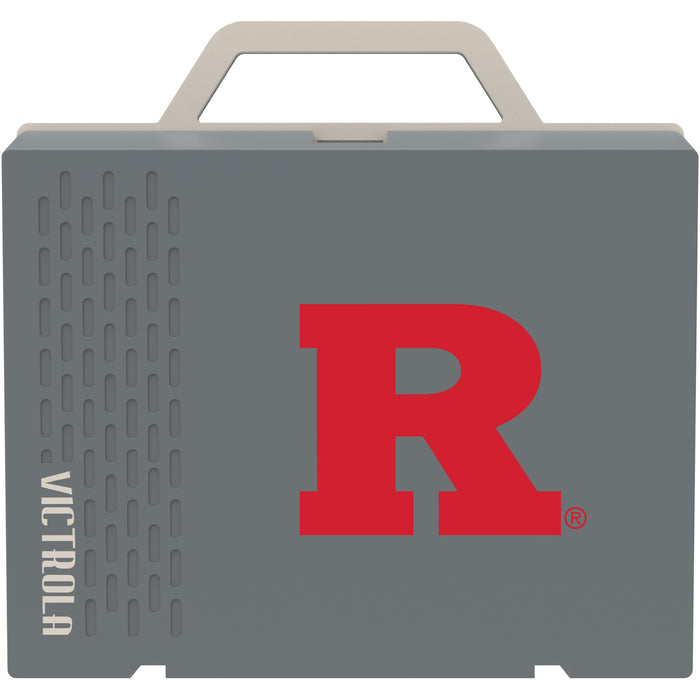 Victrola Re-Spin Sustainable Bluetooth Suitcase Record Player with Rutgers Scarlet Knights Primary Logo