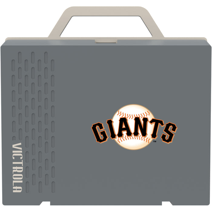 Victrola Re-Spin Sustainable Bluetooth Suitcase Record Player with San Francisco Giants Secondary Logo