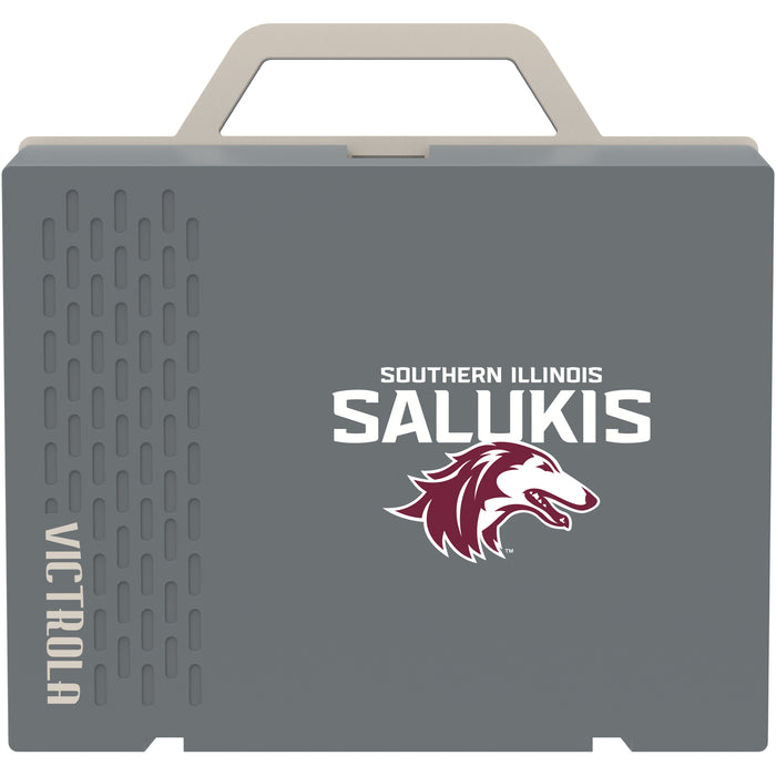 Victrola Re-Spin Sustainable Bluetooth Suitcase Record Player with Southern Illinois Salukis Primary Logo