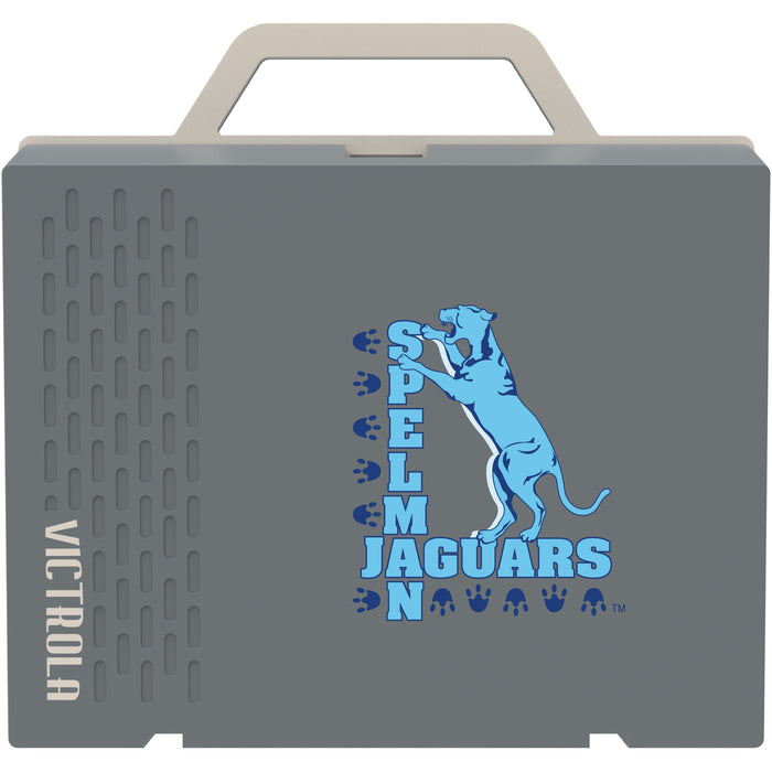 Victrola Re-Spin Sustainable Bluetooth Suitcase Record Player with Spelman College Jaguars Primary Logo