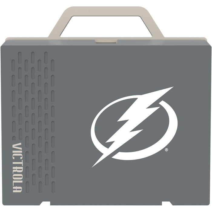 Victrola Re-Spin Sustainable Bluetooth Suitcase Record Player with Tampa Bay Lightning Primary Logo