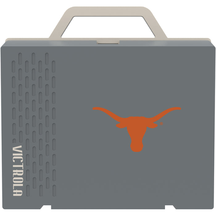 Victrola Re-Spin Sustainable Bluetooth Suitcase Record Player with Texas Longhorns Primary Logo