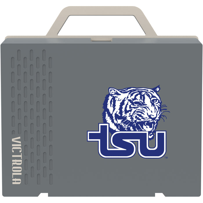 Victrola Re-Spin Sustainable Bluetooth Suitcase Record Player with Tennessee State Tigers Primary Logo