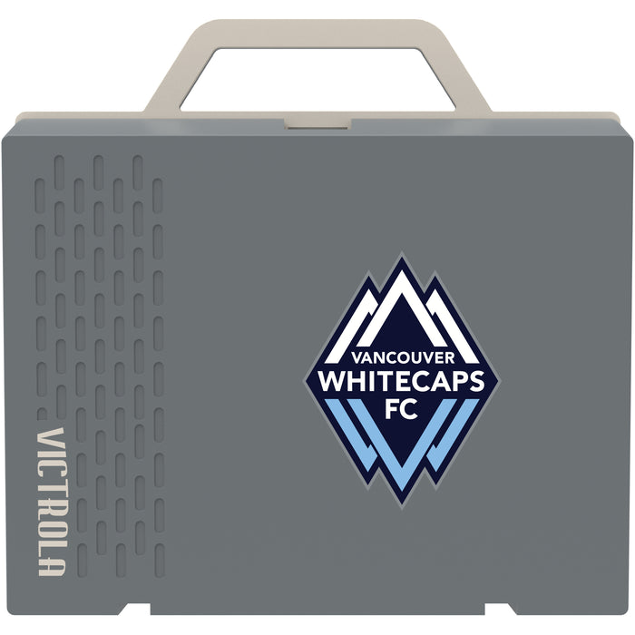 Victrola Re-Spin Sustainable Bluetooth Suitcase Record Player with Vancouver Whitecaps FC Primary Logo