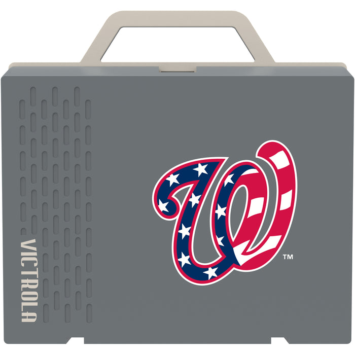 Victrola Re-Spin Sustainable Bluetooth Suitcase Record Player with Washington Nationals Secondary Logo