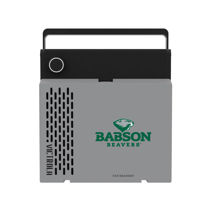 Victrola RevGo Record Player and Bluetooth Speaker with Babson University Primary Logo