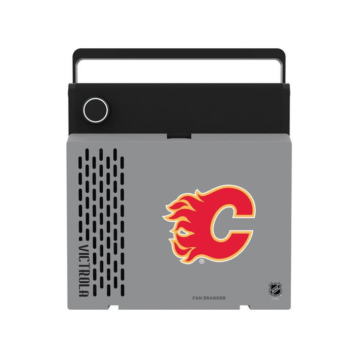 Victrola RevGo Record Player and Bluetooth Speaker with Calgary Flames Primary Logo