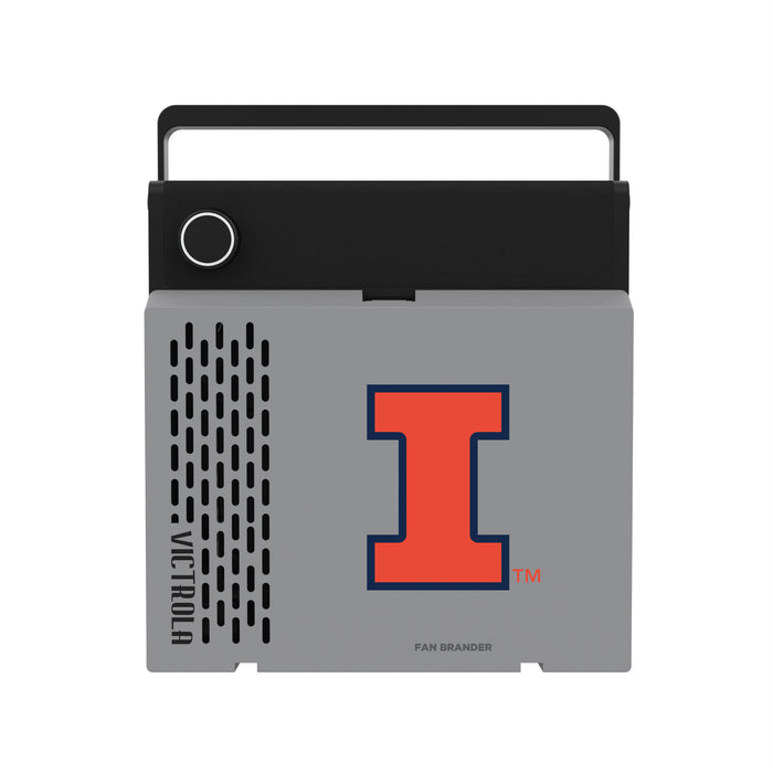 Victrola RevGo Record Player and Bluetooth Speaker with Illinois Fighting Illini Primary Logo