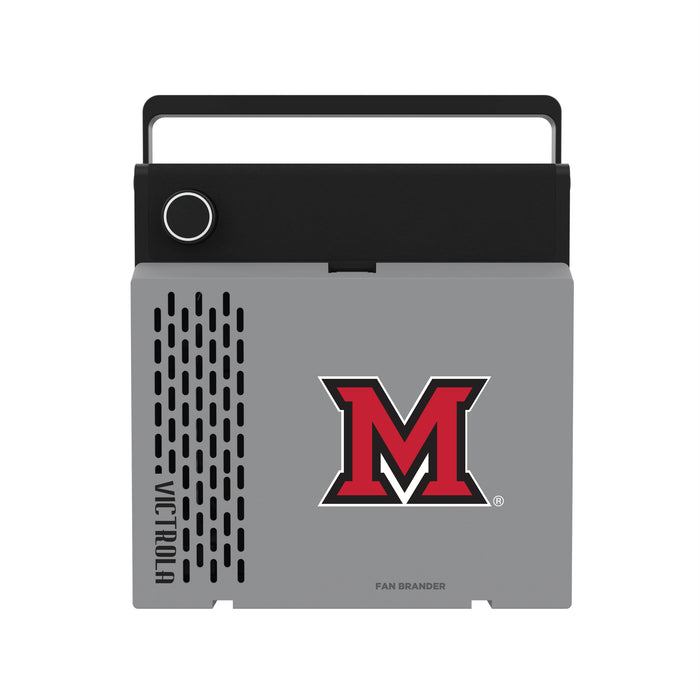 Victrola RevGo Record Player and Bluetooth Speaker with Miami University RedHawks Primary Logo