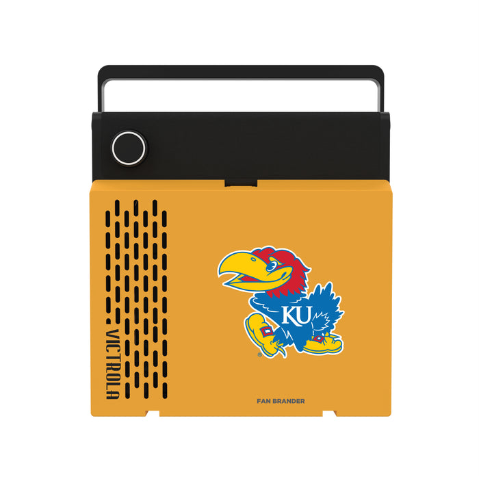 Victrola RevGo Record Player and Bluetooth Speaker with Kansas Jayhawks Primary Logo