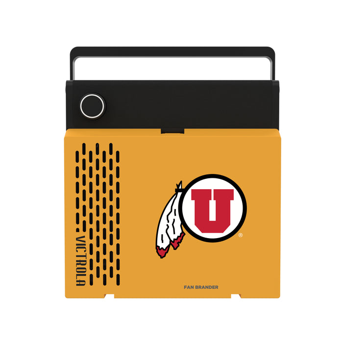 Victrola RevGo Record Player and Bluetooth Speaker with Utah Utes Primary Logo