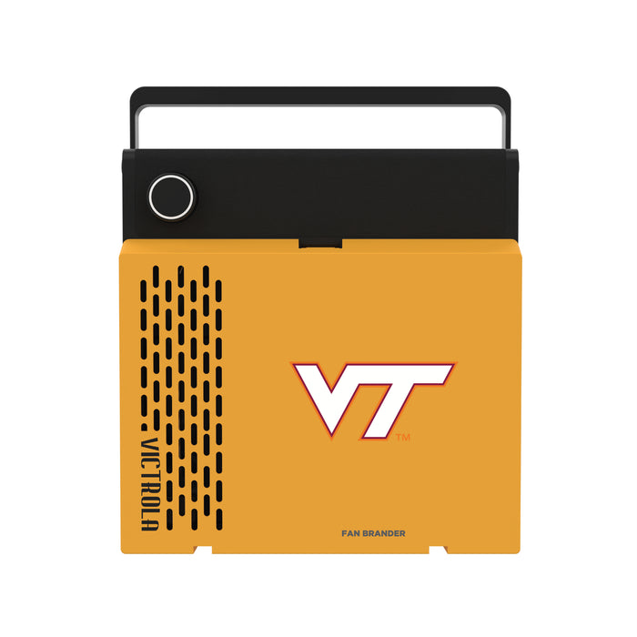 Victrola RevGo Record Player and Bluetooth Speaker with Virginia Tech Hokies Primary Logo