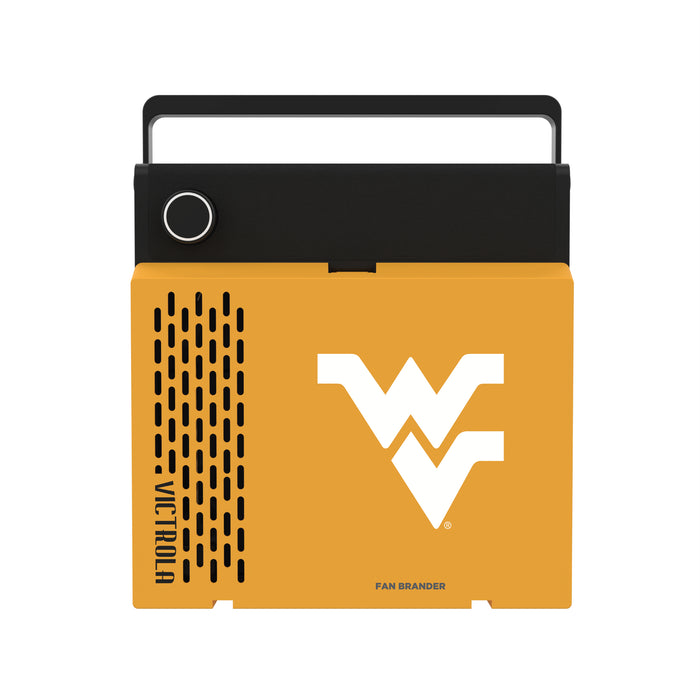 Victrola RevGo Record Player and Bluetooth Speaker with West Virginia Mountaineers Primary Logo