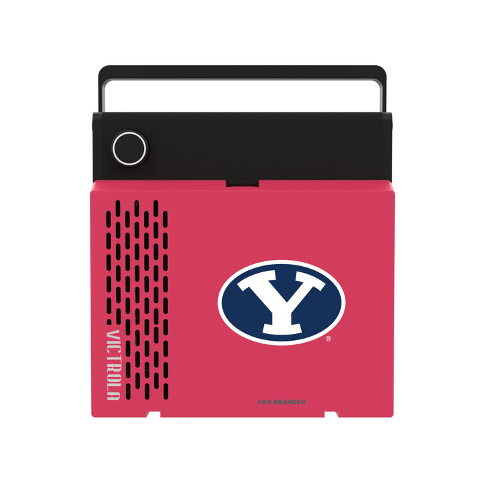 Victrola RevGo Record Player and Bluetooth Speaker with Brigham Young Cougars Primary Logo