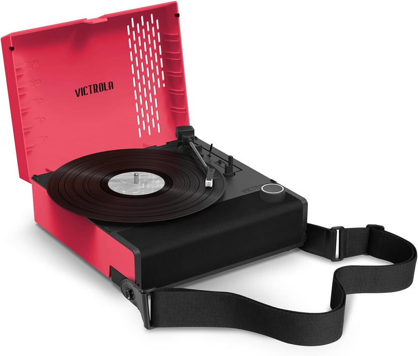 Victrola RevGo Record Player and Bluetooth Speaker with Miami University RedHawks Secondary Logo
