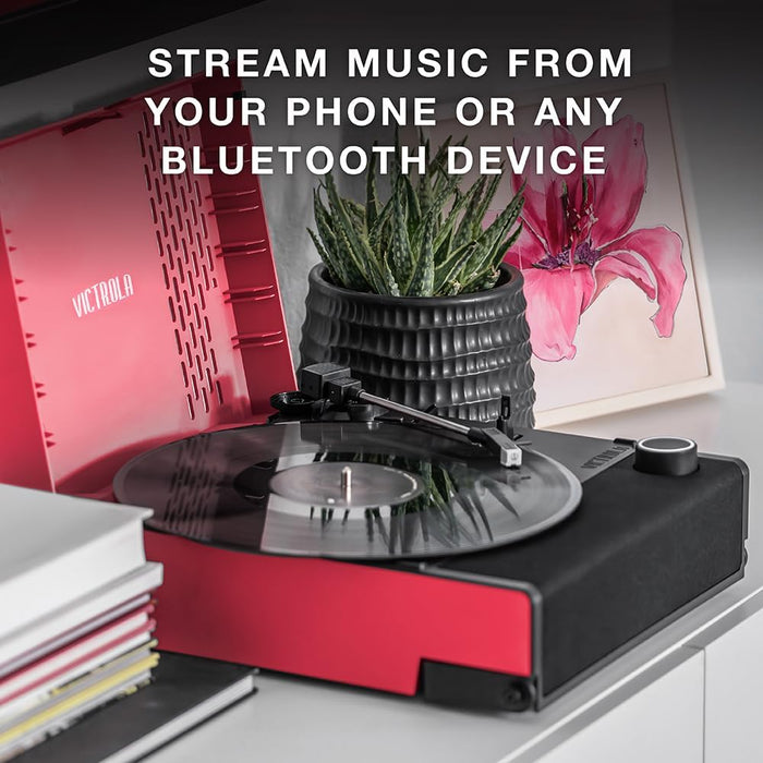 Victrola RevGo Record Player and Bluetooth Speaker with Carolina Hurricanes Secondary Logo