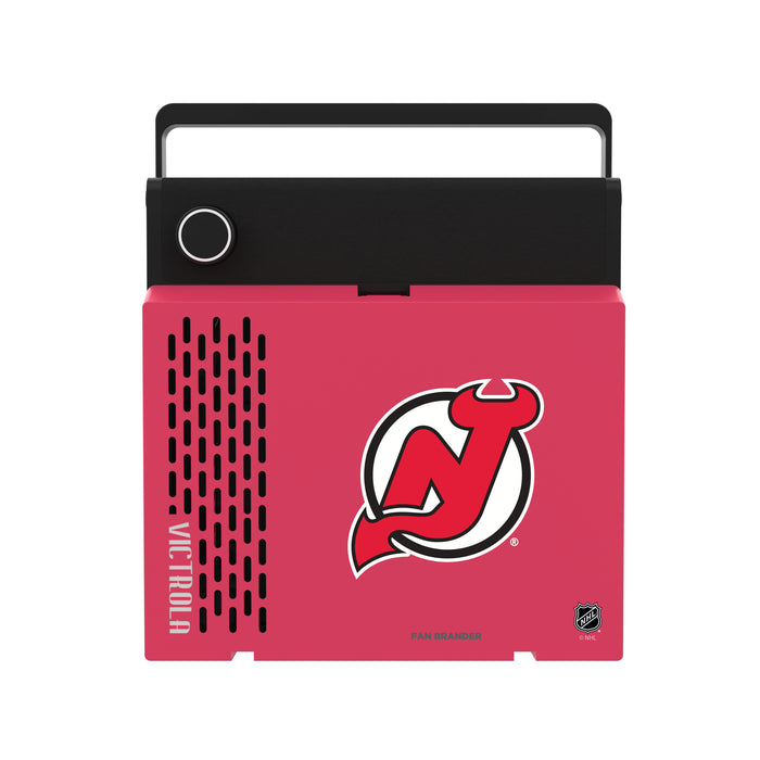 Victrola RevGo Record Player and Bluetooth Speaker with New Jersey Devils Primary Logo