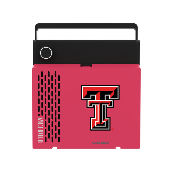 Victrola RevGo Record Player and Bluetooth Speaker with Texas Tech Red Raiders Primary Logo