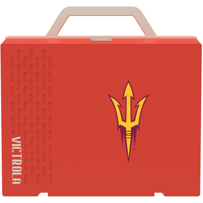 Victrola Re-Spin Sustainable Bluetooth Suitcase Record Player with Arizona State Sun Devils Primary Logo