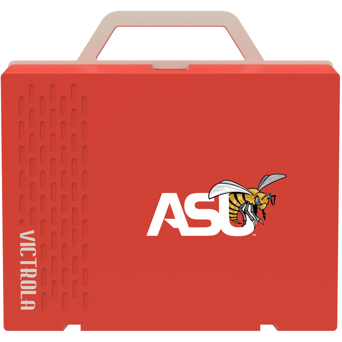 Victrola Re-Spin Sustainable Bluetooth Suitcase Record Player with Alabama State Hornets Primary Logo