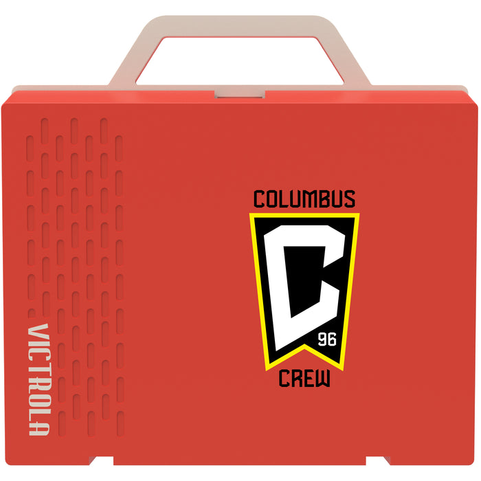 Victrola Re-Spin Sustainable Bluetooth Suitcase Record Player with Columbus Crew SC Primary Logo