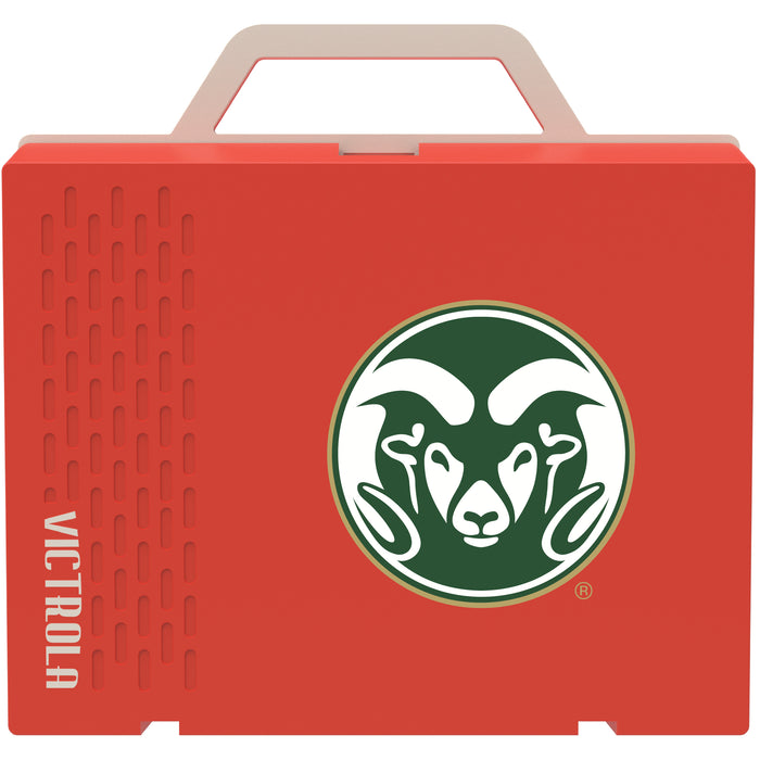 Victrola Re-Spin Sustainable Bluetooth Suitcase Record Player with Colorado State Rams Primary Logo