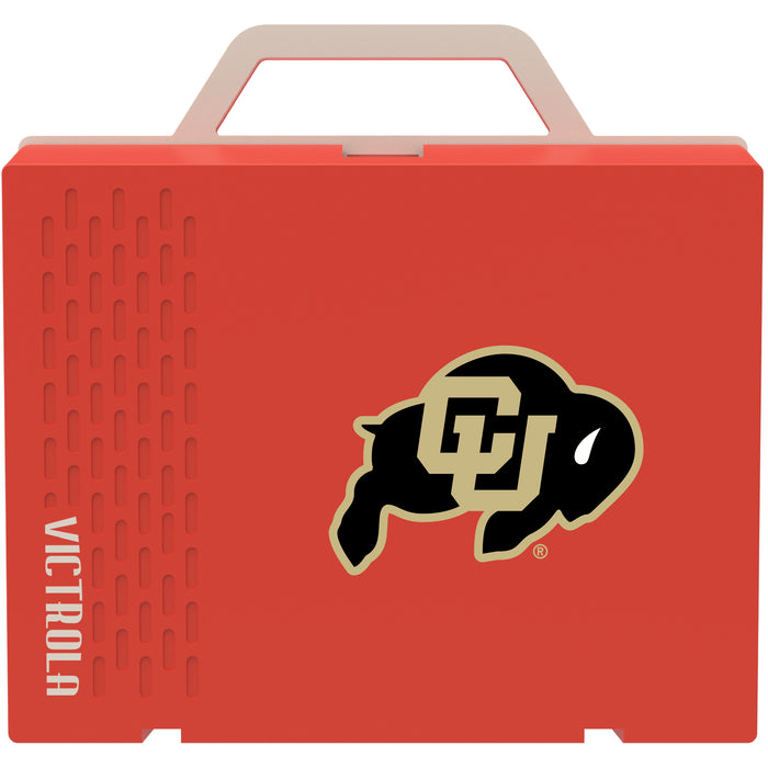 Victrola Re-Spin Sustainable Bluetooth Suitcase Record Player with Colorado Buffaloes Primary Logo