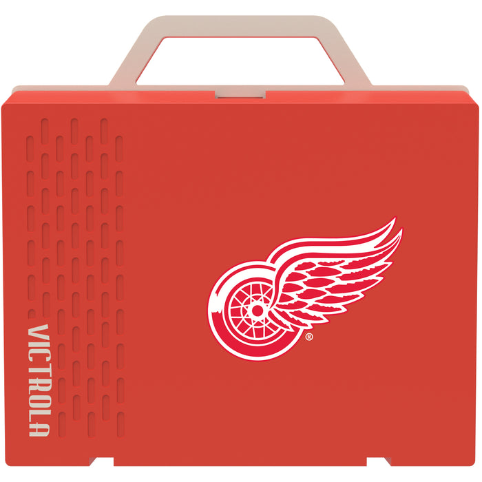 Victrola Re-Spin Sustainable Bluetooth Suitcase Record Player with Detroit Red Wings Primary Logo