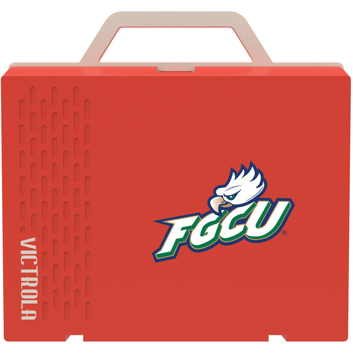 Victrola Re-Spin Sustainable Bluetooth Suitcase Record Player with Florida Gulf Coast Eagles Primary Logo