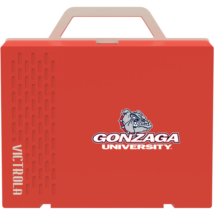 Victrola Re-Spin Sustainable Bluetooth Suitcase Record Player with Gonzaga Bulldogs Primary Logo
