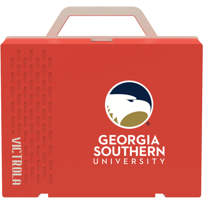 Victrola Re-Spin Sustainable Bluetooth Suitcase Record Player with Georgia Southern Eagles Primary Logo