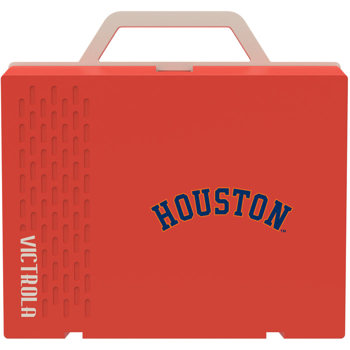 Victrola Re-Spin Sustainable Bluetooth Suitcase Record Player with Houston Astros Wordmark Logo