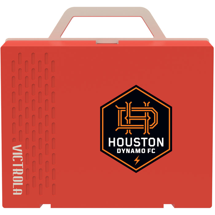Victrola Re-Spin Sustainable Bluetooth Suitcase Record Player with Houston Dynamo Primary Logo