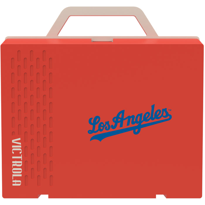Victrola Re-Spin Sustainable Bluetooth Suitcase Record Player with Los Angeles Dodgers Wordmark Logo