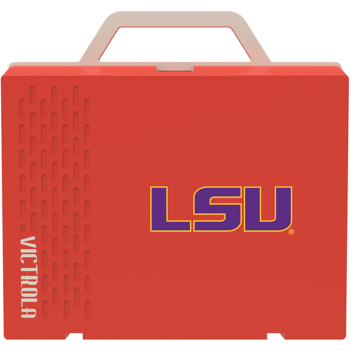 Victrola Re-Spin Sustainable Bluetooth Suitcase Record Player with LSU Tigers Primary Logo