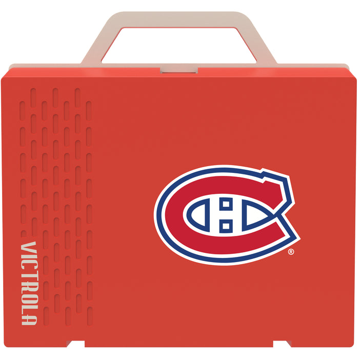 Victrola Re-Spin Sustainable Bluetooth Suitcase Record Player with Montreal Canadiens Primary Logo