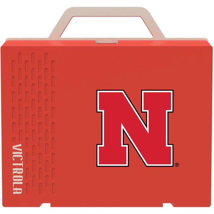 Victrola Re-Spin Sustainable Bluetooth Suitcase Record Player with Nebraska Cornhuskers Primary Logo