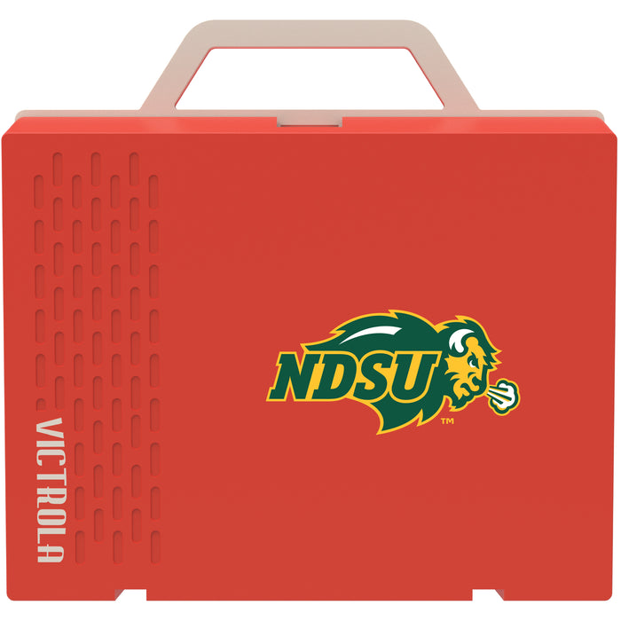 Victrola Re-Spin Sustainable Bluetooth Suitcase Record Player with North Dakota State Bison Primary Logo
