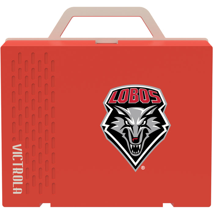 Victrola Re-Spin Sustainable Bluetooth Suitcase Record Player with New Mexico Lobos Primary Logo