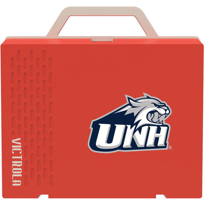 Victrola Re-Spin Sustainable Bluetooth Suitcase Record Player with New Hampshire Wildcats Primary Logo