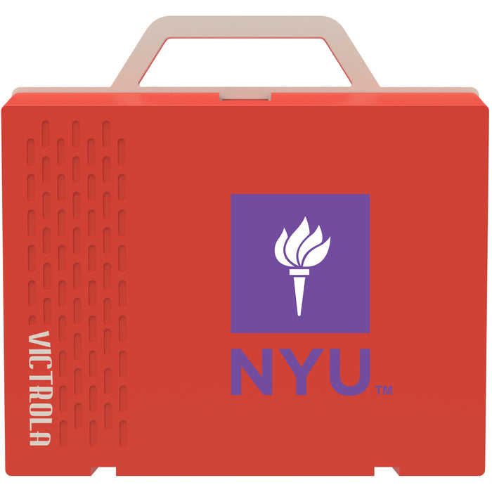 Victrola Re-Spin Sustainable Bluetooth Suitcase Record Player with NYU Primary Logo