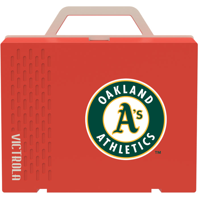 Victrola Re-Spin Sustainable Bluetooth Suitcase Record Player with Oakland Athletics Secondary Logo