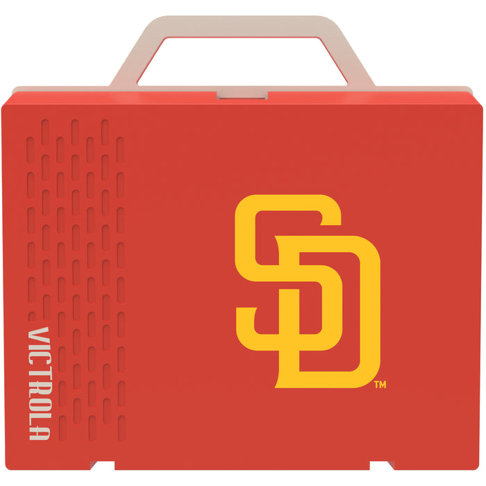 Victrola Re-Spin Sustainable Bluetooth Suitcase Record Player with San Diego Padres Primary Logo