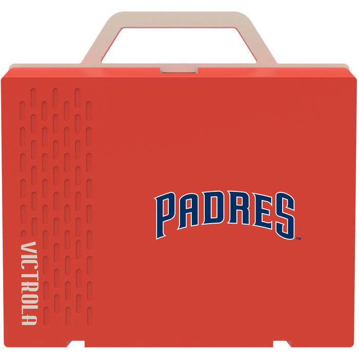 Victrola Re-Spin Sustainable Bluetooth Suitcase Record Player with San Diego Padres Secondary Logo