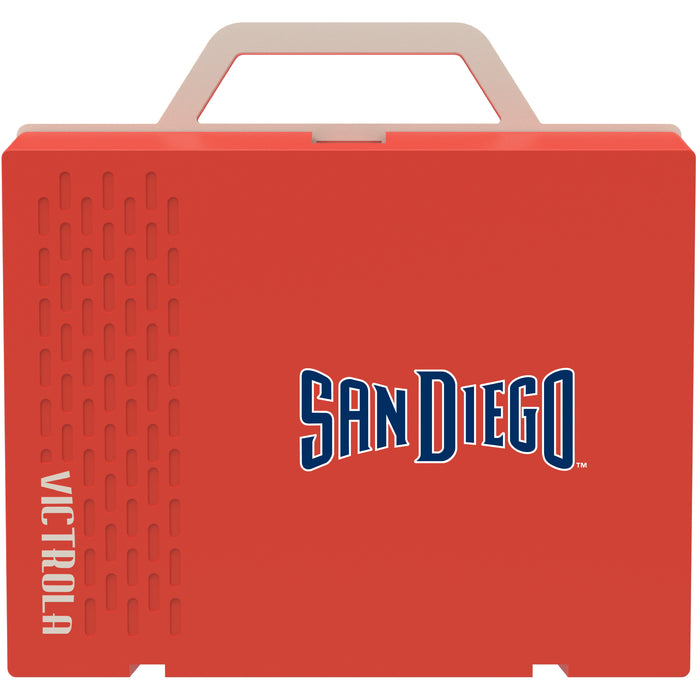 Victrola Re-Spin Sustainable Bluetooth Suitcase Record Player with San Diego Padres Wordmark Logo