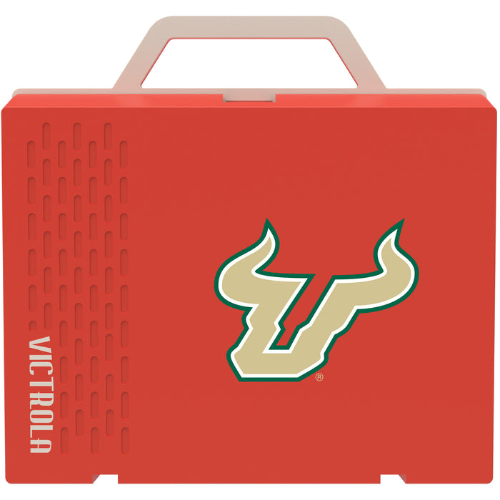 Victrola Re-Spin Sustainable Bluetooth Suitcase Record Player with South Florida Bulls Primary Logo