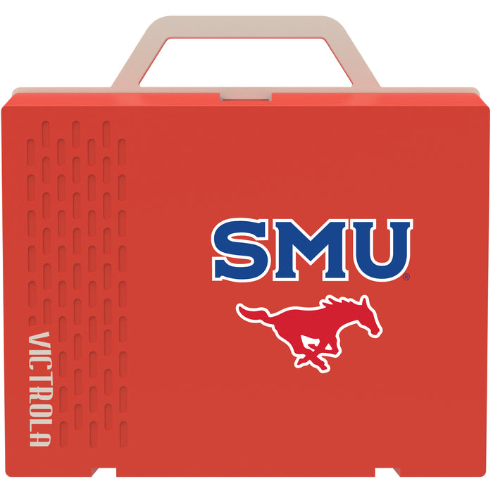 Victrola Re-Spin Sustainable Bluetooth Suitcase Record Player with SMU Mustangs Primary Logo