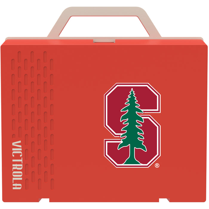 Victrola Re-Spin Sustainable Bluetooth Suitcase Record Player with Stanford Cardinal Primary Logo