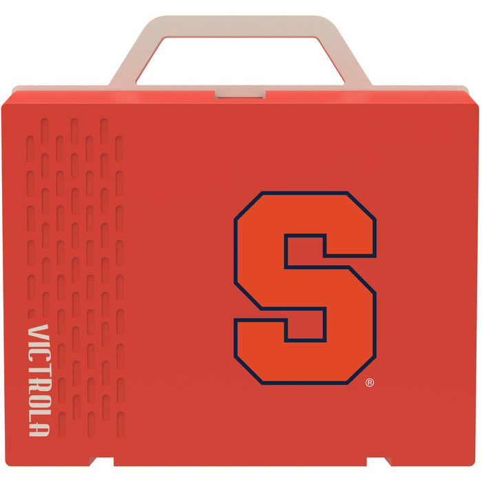 Victrola Re-Spin Sustainable Bluetooth Suitcase Record Player with Syracuse Orange Primary Logo